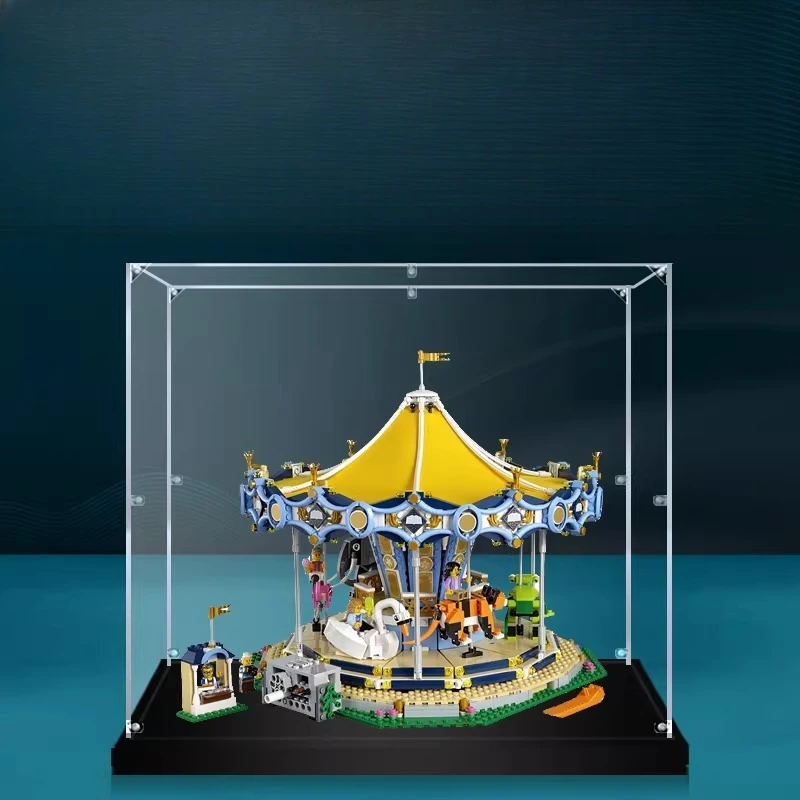 

Подходит для LEGO 10257, акриловый контейнер для хранения каруселей, 42x40x34 см, без игрушек.