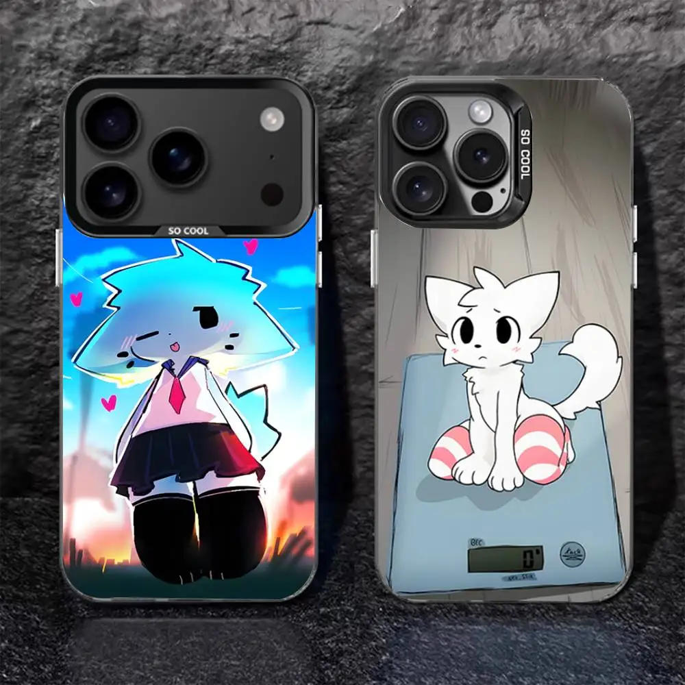 

Furry Cute Art B-Boykisser For iPhone 17,16,15,14,13,12,11,Pro,MAX,Plus Black Shockproof Candy Matte Cover