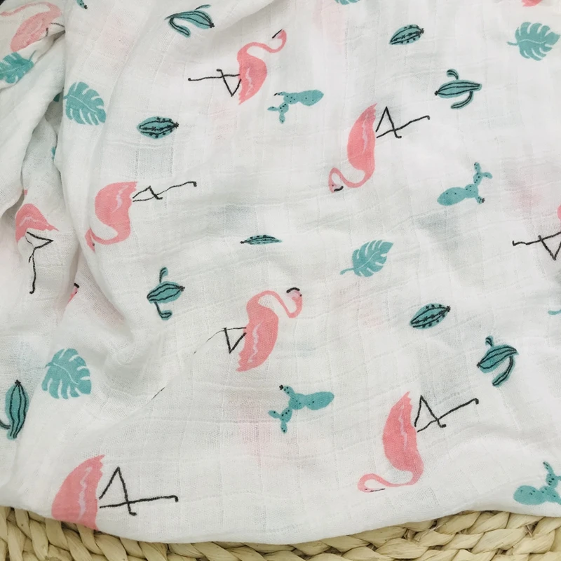 فلامنغو حمام الطفل شيالة أطفال الطفل بطانية من الموسلين قماط الوليد بطانية قماط تلقي بطانية للرضع حديثي الولادة #6