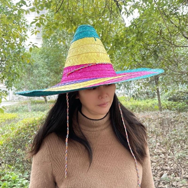 652F Fiesta หมวก Fiesta หมวกปาร์ตี้เม็กซิกัน Sombrero หมวก Sombrero หมวกเม็กซิกันหมวก Sombrero หมวกปาร์ตี้เม็กซิกัน Party