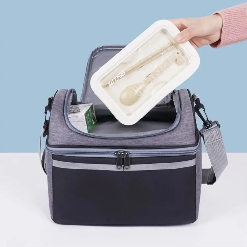 

Новая многофункциональная сумка-холодильник большой вместимости, водонепроницаемая термосумка для обедов, сумка для хранения продуктов из оксфорда с молнией