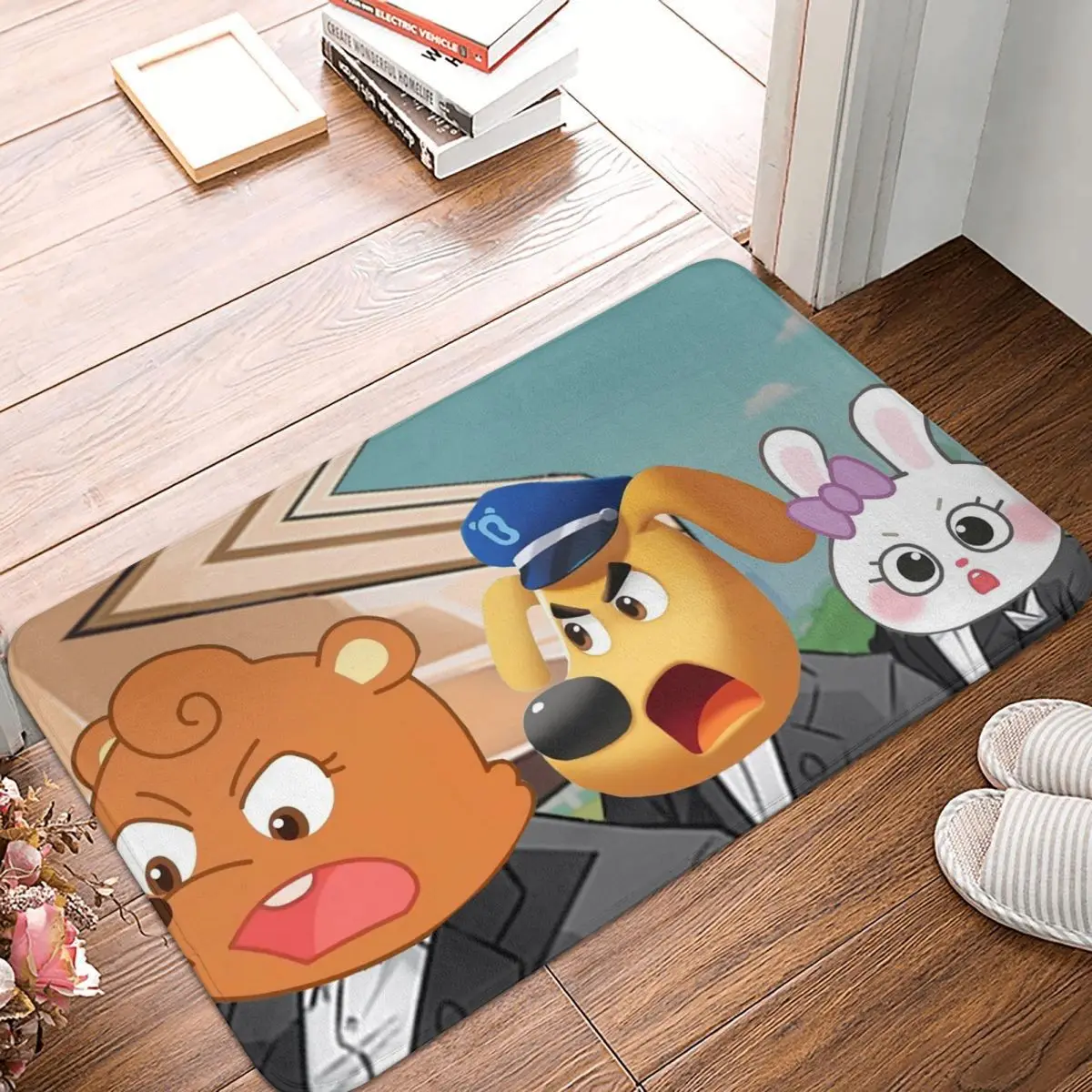 Sheriff Labrador Non-slip Doormat Floor Mat Antiwear Carpet Rug for Kitchen Entrance Home Balcony Footpad Mats