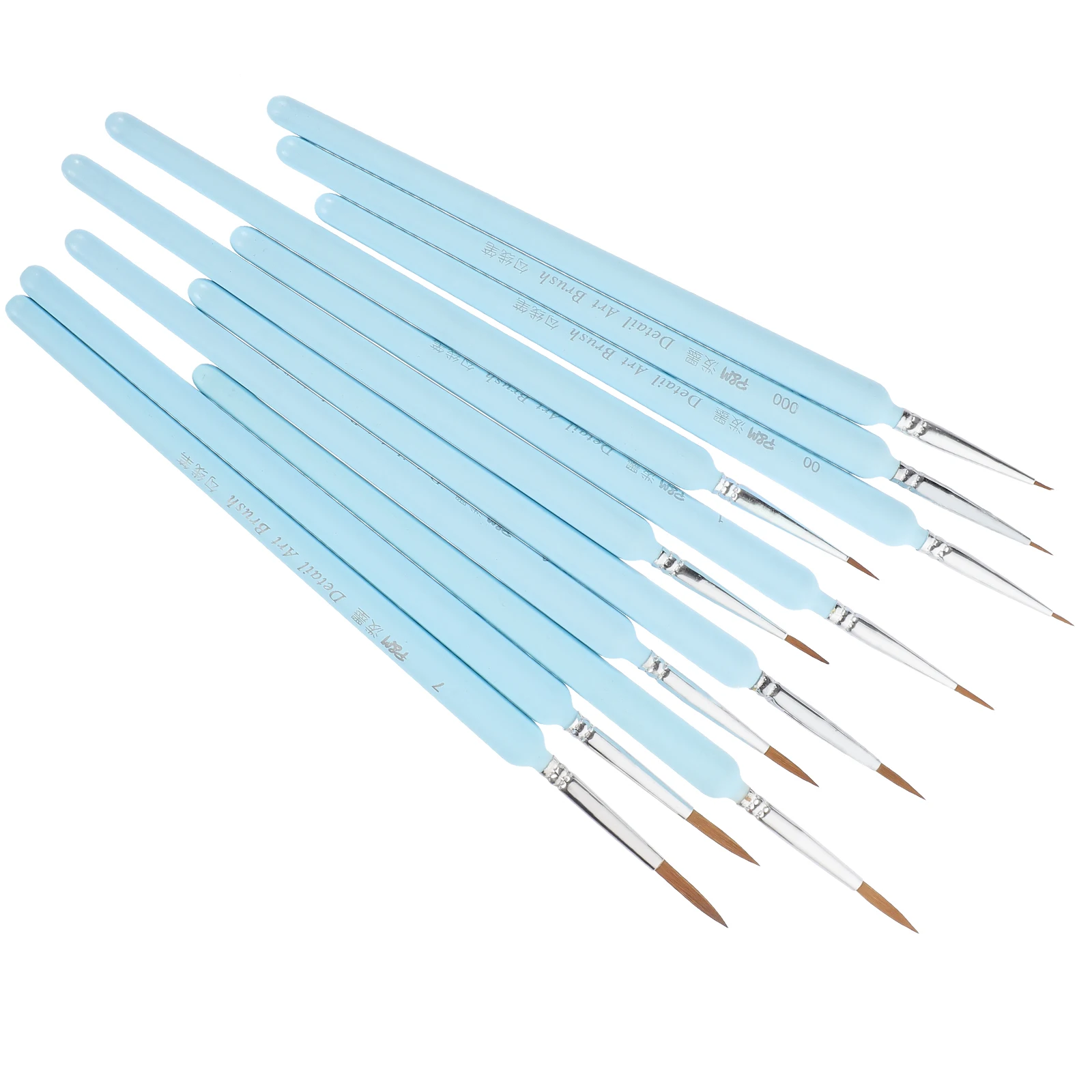

11 Pcs Miniature Brushes Professional Sky Blue Soft Small Detail Paint Brush Watercolor Acrylic Painting