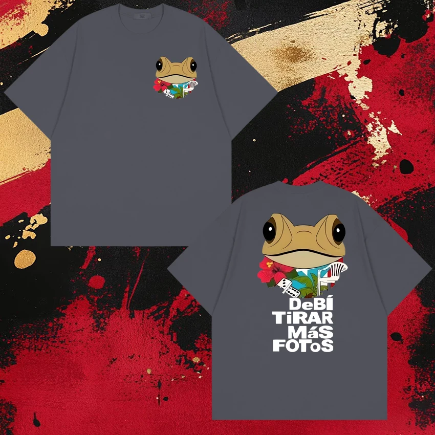 2026 New Bad Bunny Sapo Concho DTMF Album Double Sided print short sleeve T-shirt Unisex Cotton Tops Men Women Casual T shirts