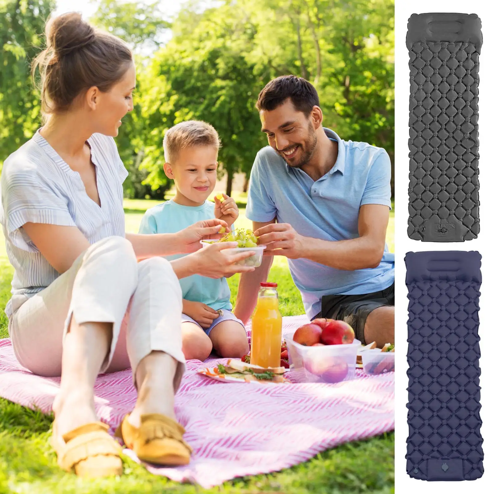 Camping Mattress Pad Waterproof Self-Inflating Air Bed Outdoor Air Sleeping Pad Camping Bed for Backpacking Hiking Tent Beach