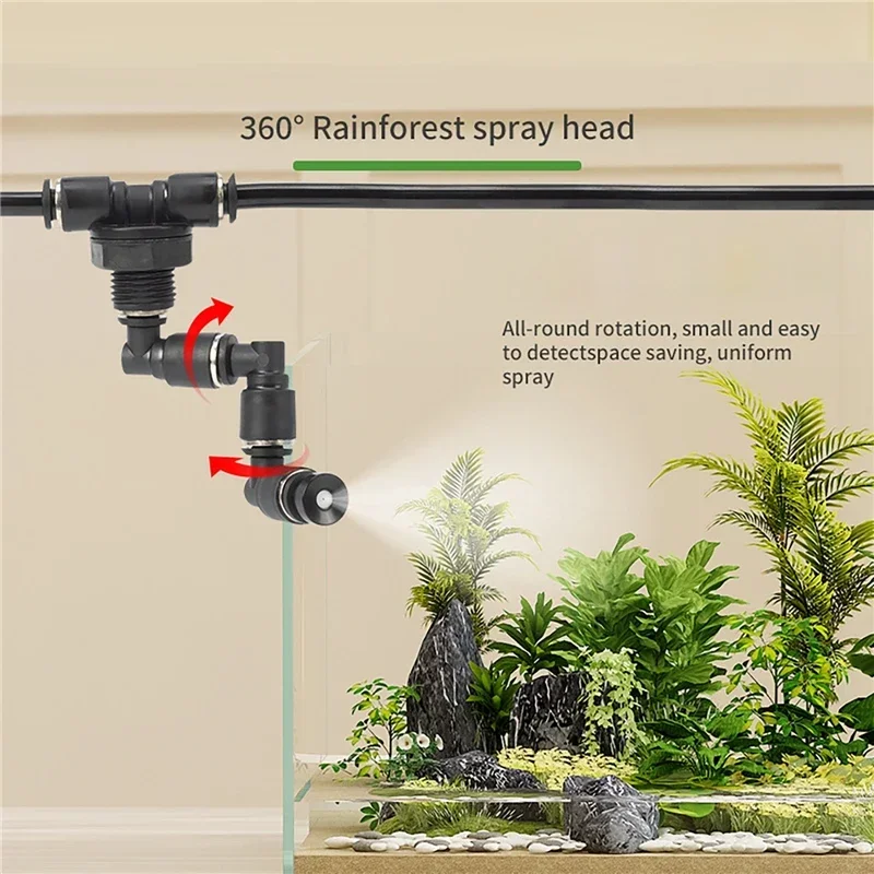 

Intelligent Spray System Mist Rainforest Tank Timing Spray System Kit Reptile Fogger Terrariums Humidifier Electronic Timer