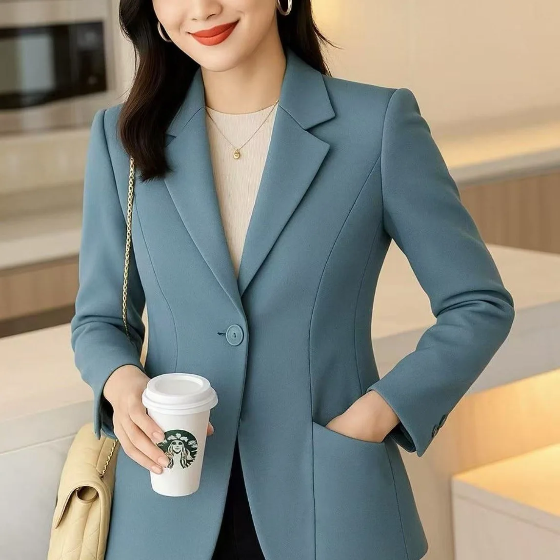 

Style Commute New Fashion Women's Tailored Jacket 2026 Spring Autumn Casual Suit Top Coat