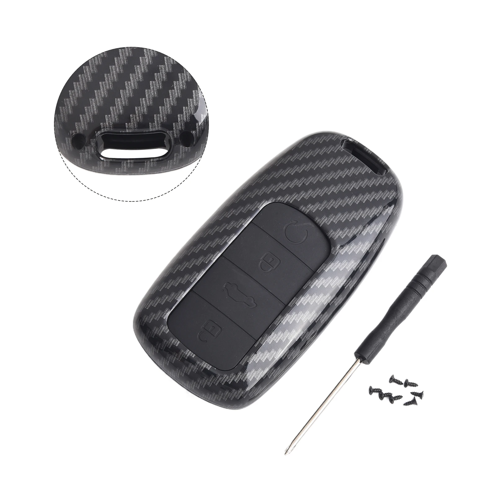 Protective Key Case Cover Made from ABS Carbon Fiber for Chery Cars Specifically Fits the Keys of For Tiggo Series Models