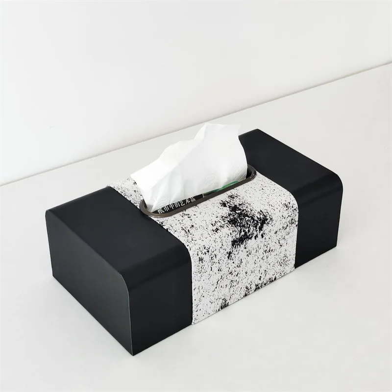 

Living Room Tissue Boxes Office Table Top Decoration Tissue Case Bedroom Elegant Contour Kleenex Box Kitchen Napkin Container