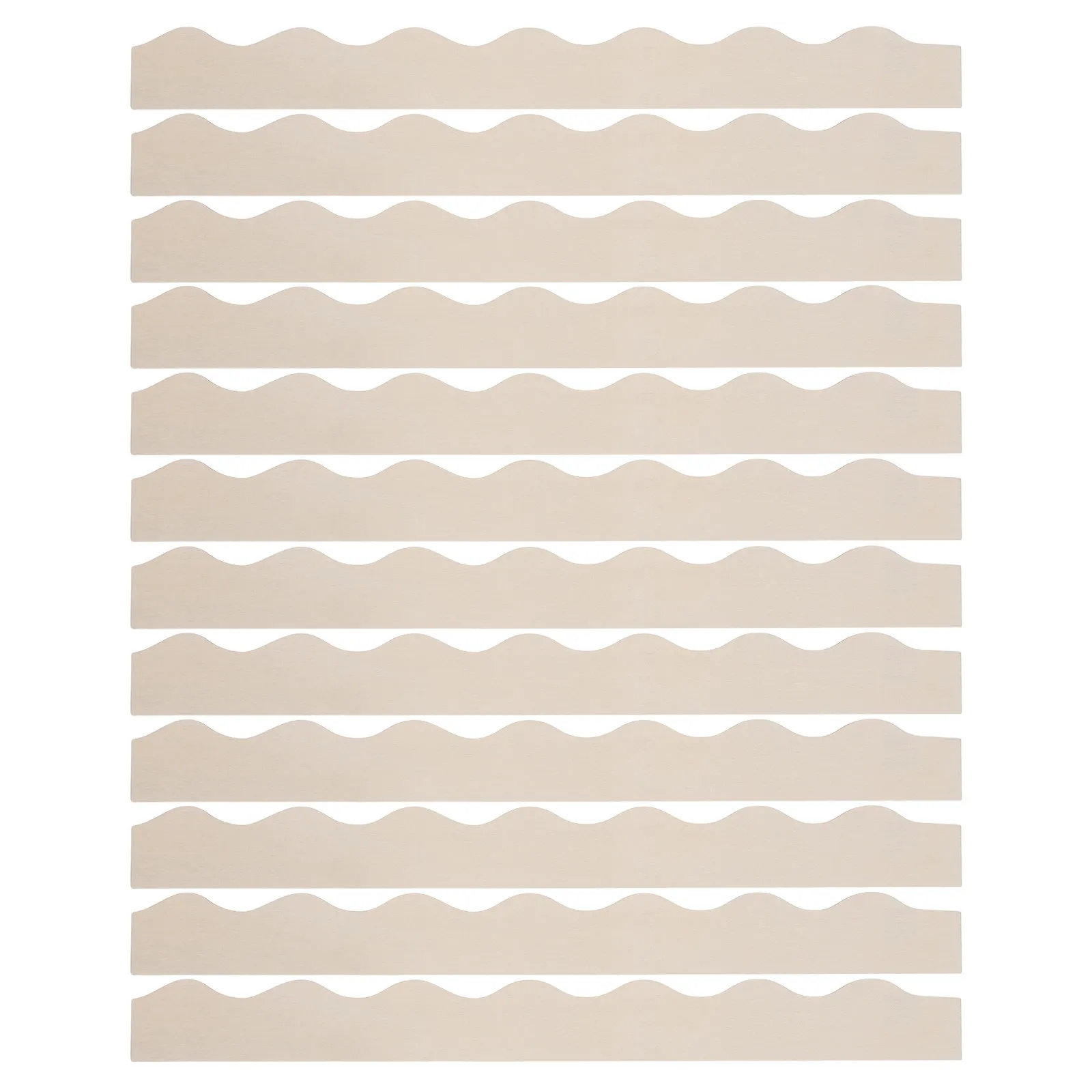 12Pcs Unfinished Scalloped Wave Wood Decorative Trim Borders for DIY Furniture Cabinet Door Wall Edges Scallop Trim Wood