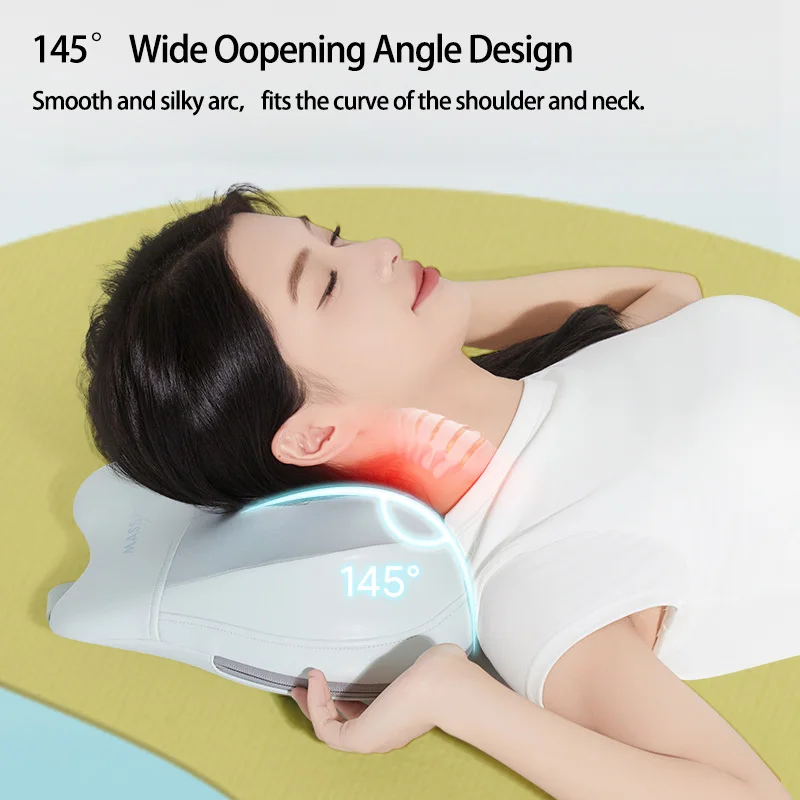 Back Waist Massager with Heat Shiatsu 2-in-1 Massage Pillow for Lower Back Fatigue Relief Deep Tissue Kneading for Neck Shoulder