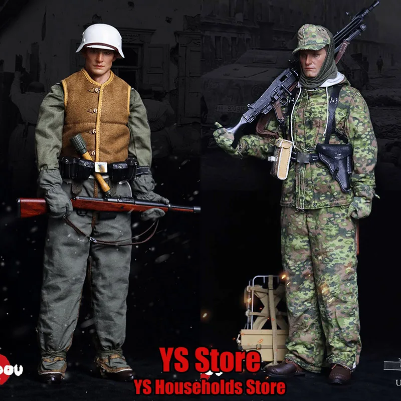 UJINDOU 1/6 UD9051 MG42 مدفع فيستولا UD9052 الحرب العالمية الثانية الحرس العلم فريق خاركوف العسكرية 12 بوصة القماش عمل الشكل جمع #1