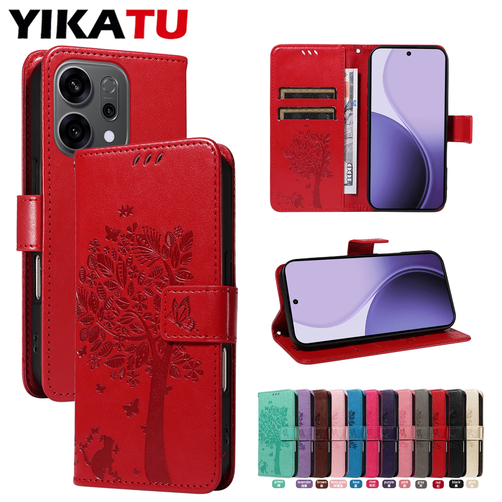 

For OPPO Realme Narzo 80 Lite 70 N63 50i Prime 50A Note 70T 70 50 V60 Pro V23 V20 V11 GT Neo6 6T 6 P1 9i 9 8i 8 Flip Wallet Case