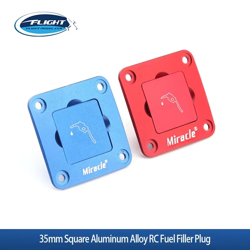 1 pièce Miracle 35mm Bouchon de remplissage de carburant magnétique carré en alliage d'aluminium pour modèles RC à essence Nitro, pièces pour avions et bateaux RC