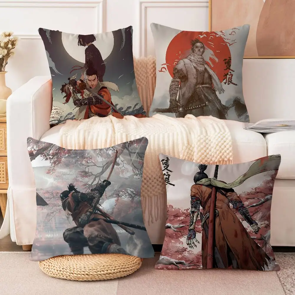 Sekiro Shadows يموت مرتين المخدة تون هدية غطاء الوسادة غرفة نوم المنزل أريكة كرسي مقعد ديكور كيس وسادة