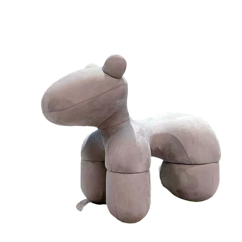 Chaise poney de célébrité d'internet, siège animal créatif, dessin animé, chaise mignonne pour enfant, chaussures de changement en forme de chiot