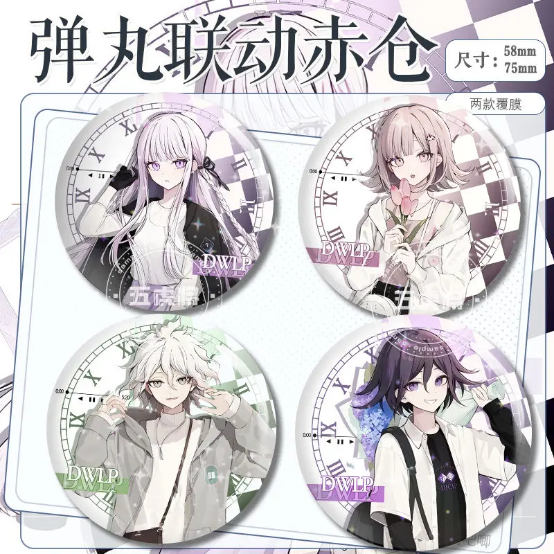 Nagito Komaeda Kokichi Oma Badges Pins Anime Nanami ChiaKi Kirigiri Kyoko Women Brooch Cosplay Brooches for Bag Accessorie Gift