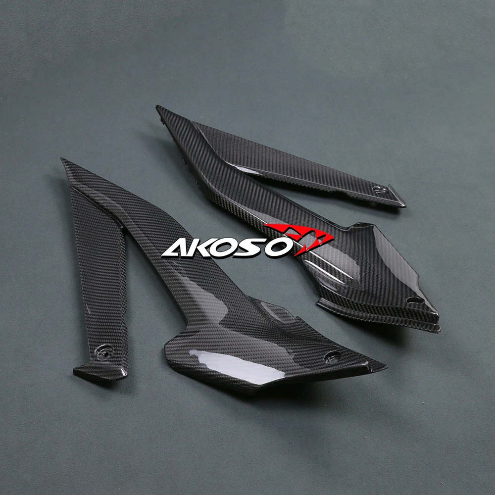 3K Carbon Fiber Glossy 100%  Motorcycle Tail Fairings Cowling Side Panels For YAMAHA R3 2019 2020 2021 2022 2023 2024