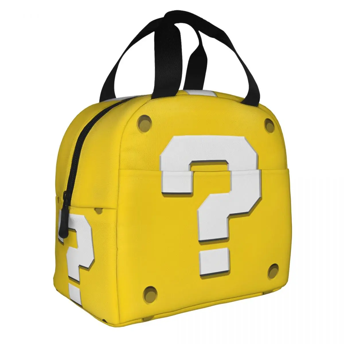 Question Square Box Insulated Lunch Bags Large Reusable Thermal Bag Tote Lunch Box Beach Outdoor Men Women