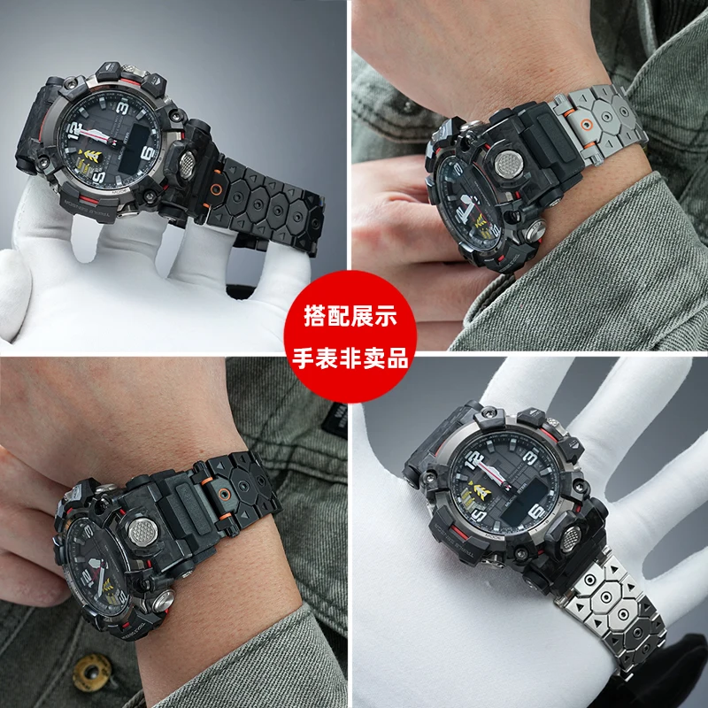 Stainless Steel Watch Band Strap for Casio G-SHOCK Mudmaster GWG-2000 GWG-2040 Metal Replacement Bracelet Men Sports Waterproof - view 3