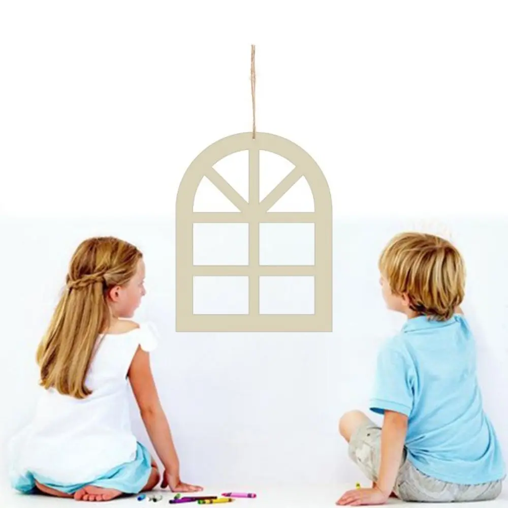 Photo Props  Room Decor Listing Decoration Alphabet Wall Hanger Wood Craft Wood Hanger Pendant Window Shaped Pendant