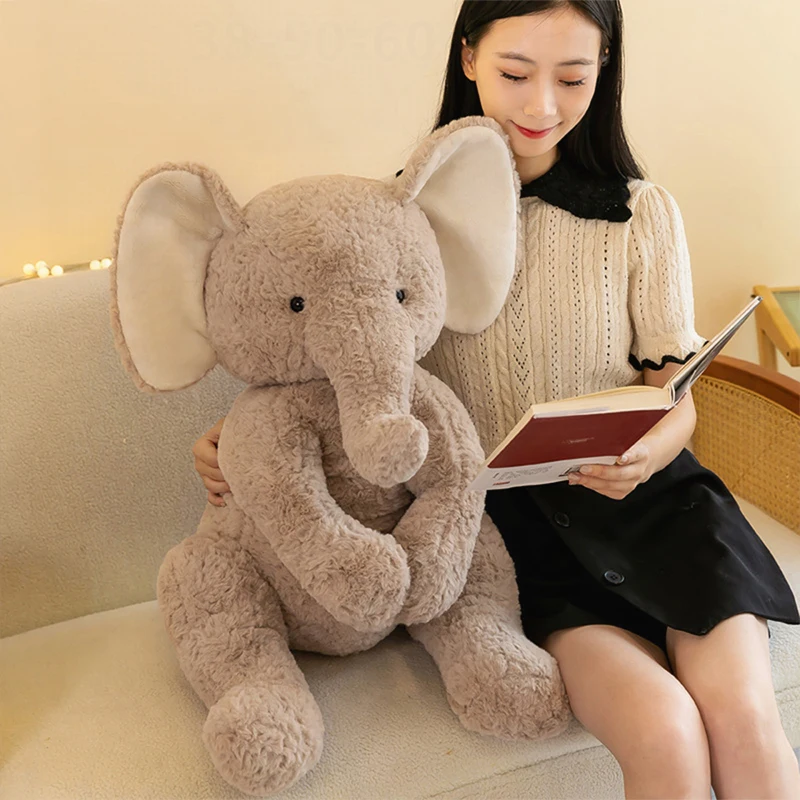 

Kawaii Plush Elephant Stuffed Toy Doll Soft Cuddly Baby Elephant Pillow for Childrens Birthday Gift Girls Sleep Companion