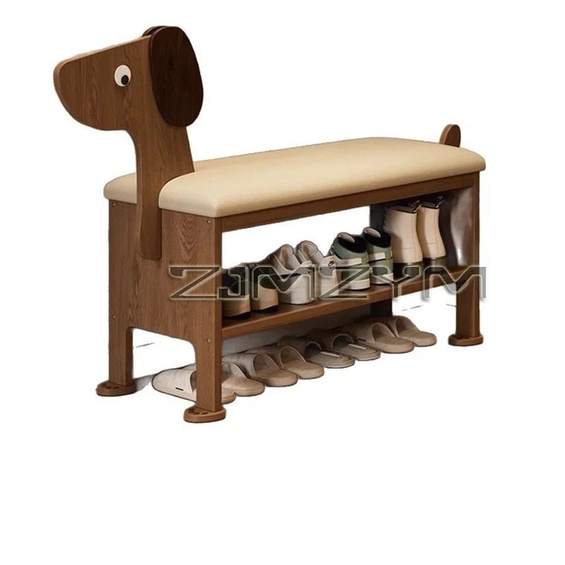 Realife خشب متين يجلس خزانة خذاء الكلب الأحذية تغيير البراز باب المنزل طويل البراز لطيف الحيوان السرير نهاية البراز الأثاث الإبداعي #1