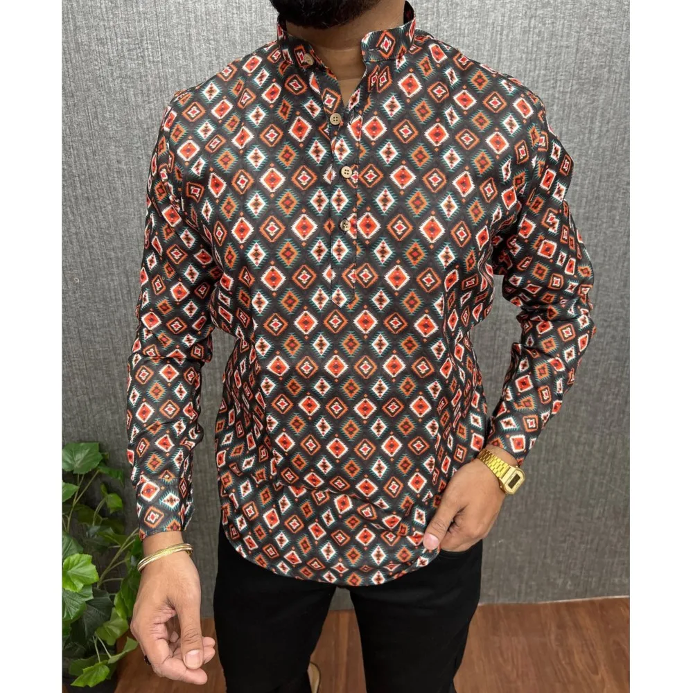 ملابس الطاووس الإسلامية الإسلامية للرجال جوبا ثوب طباعة كيمونو قميص المملكة العربية السعودية Musulman ارتداء عباية قفطان إسلامي بأكمام طويلة #1