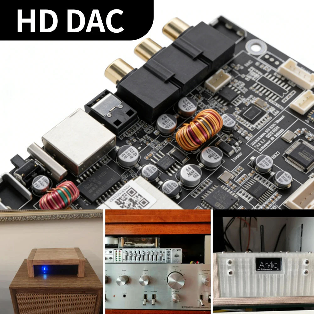 

Плата потоковой передачи аудио Arylic HD ЦАП — совместимый с AirPlay 2, беспроводной адаптер aptX HD высокого разрешения