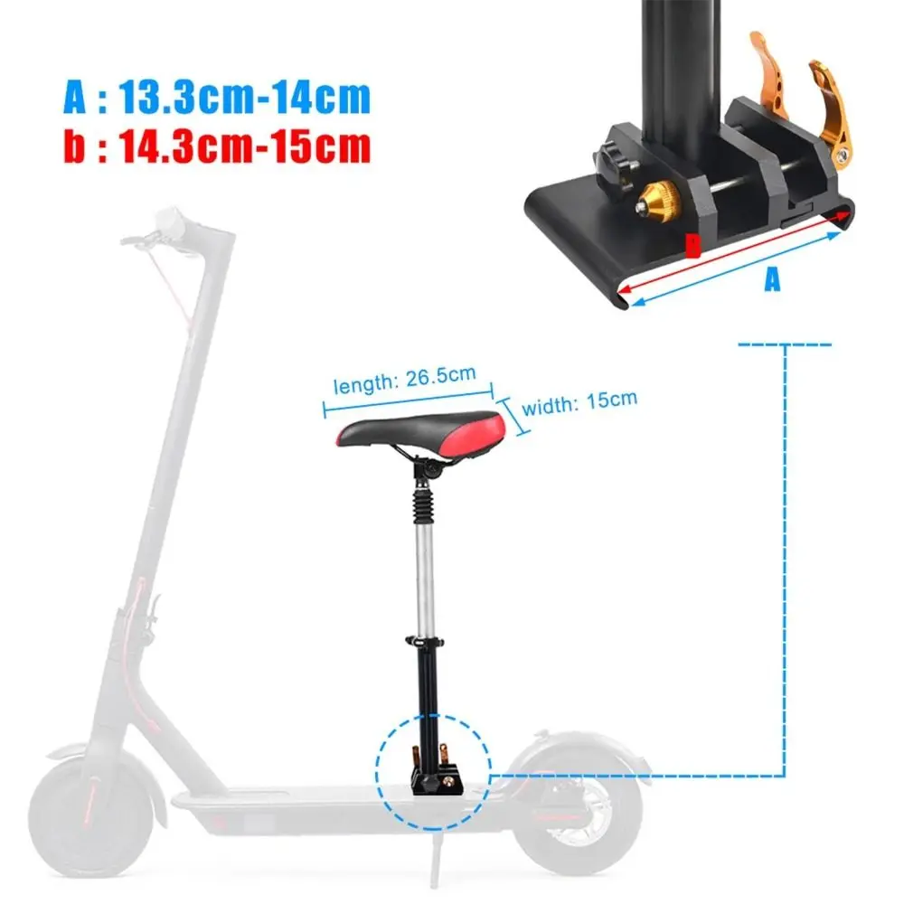 New Foldable Electric Scooter Seat Universal Adjustable Electric Scooter Saddle Punch Free Lift Seat for Xiaomi M365