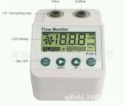 FLM-3 Water Purifier Electronic Digital Display Monitor Filter Water Flow Meter Alarm and Power Save Function Water Flowmeter