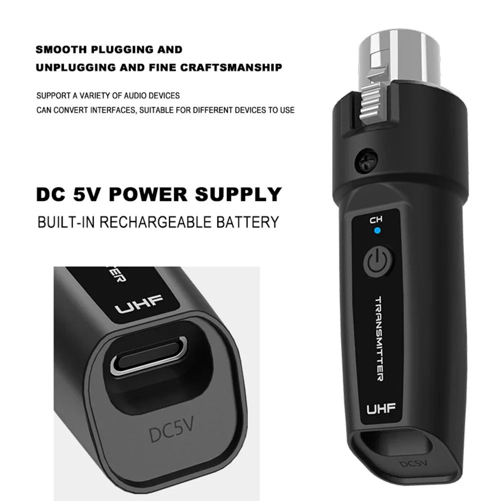 محول ميكروفون لاسلكي XLR محول إشارة واستقبال لخلاط الصوت ميكروفون ديناميكي جيتار كهربائي باس #5