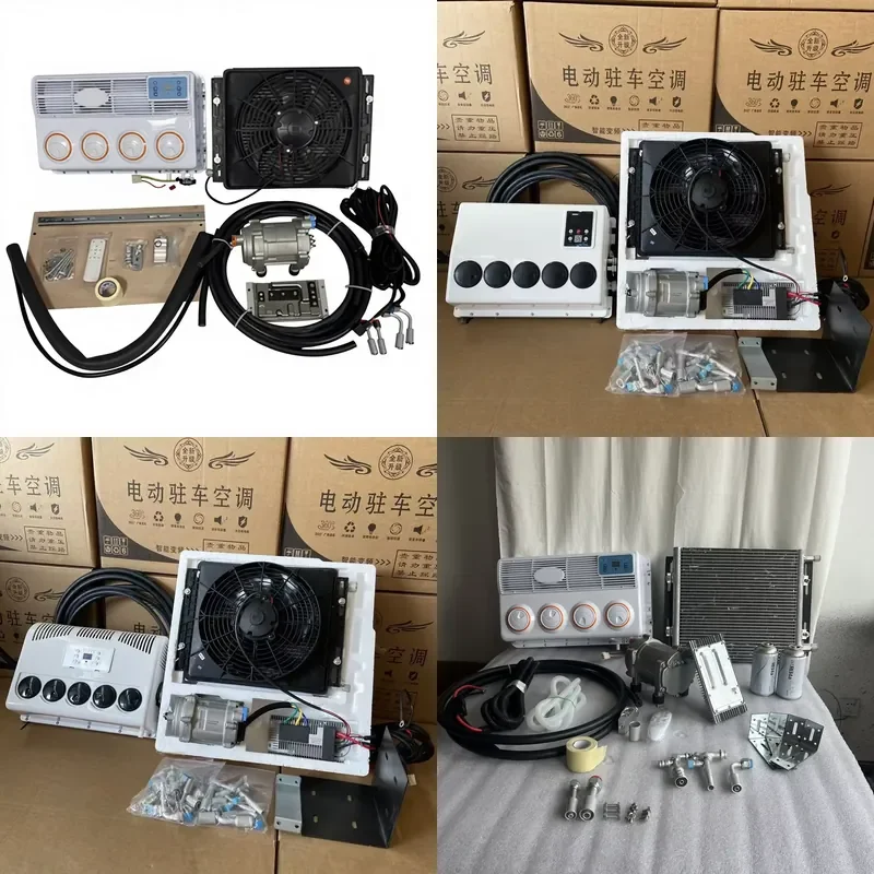 for General New 12V 24V 48V DC Automotive Air Conditioner 9600btu Efficient Low Power R-134a 600-800W