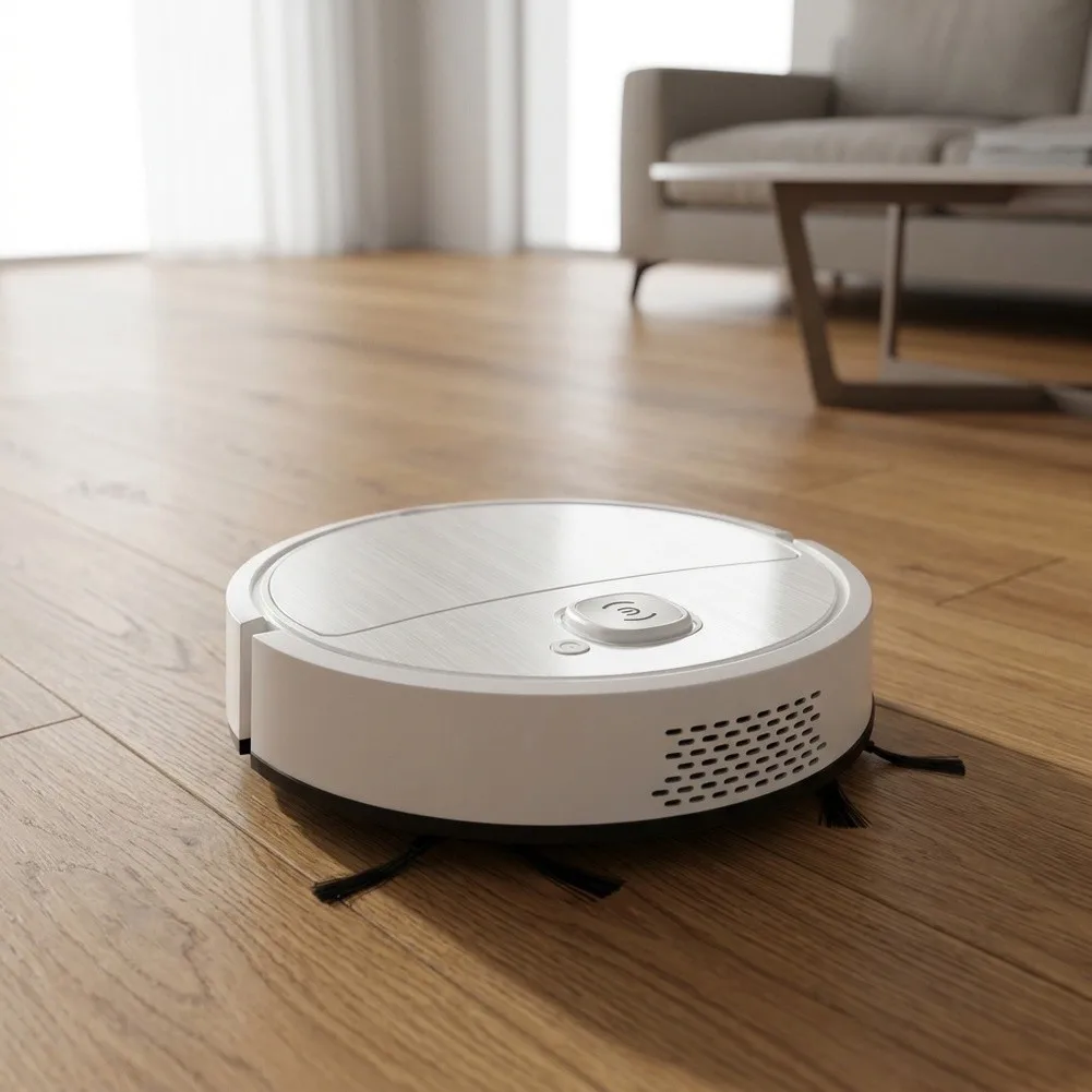 Automated Robotic Vacuum Cleaner with Integrated Sweeping Vacuuming and Mopping Functions for Daily Floor Maintenance