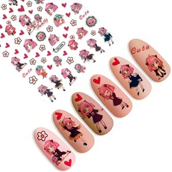 TSC-374 TSC-305 TSC-379 spy girl family 3D Back glue Nail Art Stickers Decals Sliders Nail ornament decoration