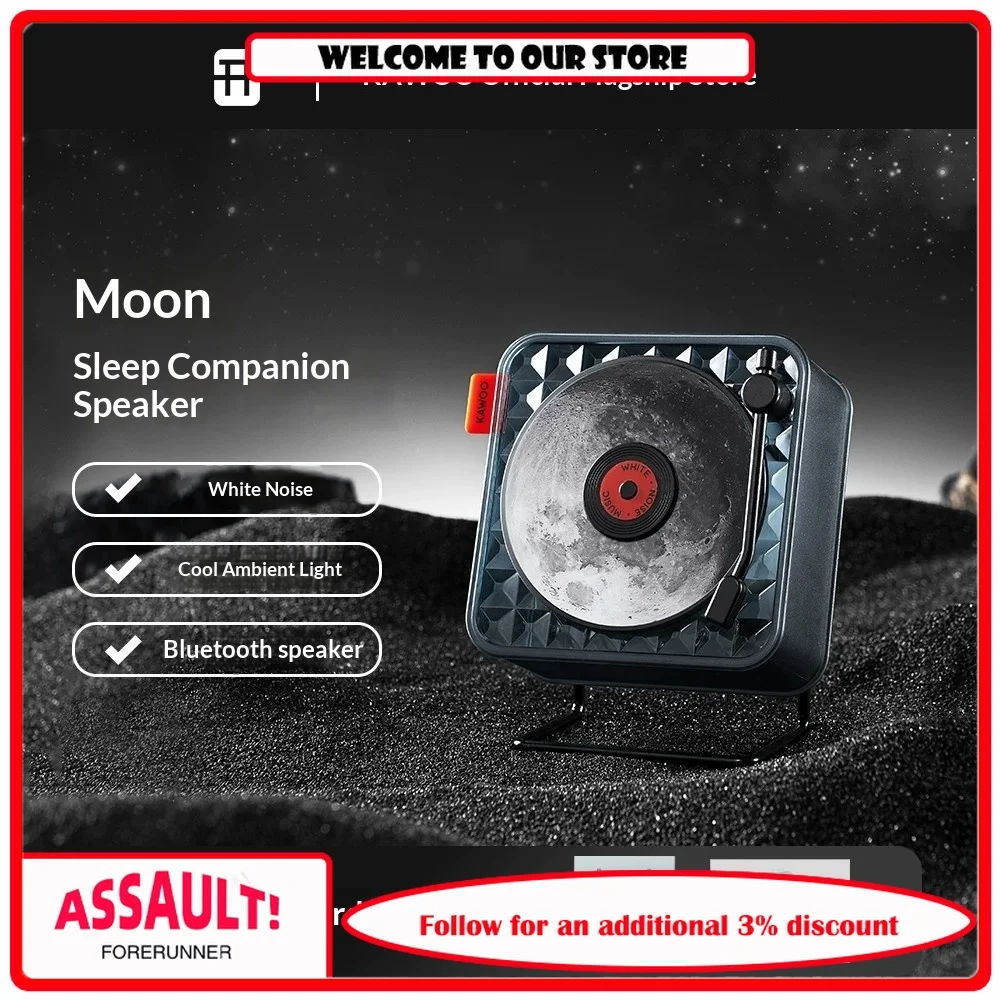 kawoo-enceinte-bluetooth-2-en-1-retro-avec-effet-vinyle-lumiere-d'ambiance-et-petit-haut-parleur-decoratif