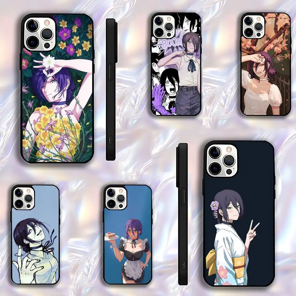 

C-Chainsaw Man R-Reze Phone Case For iPhone 17,16,15,14,13,12,11,Pro,Max,Plus,E,Air,Mini Protective Black Cover
