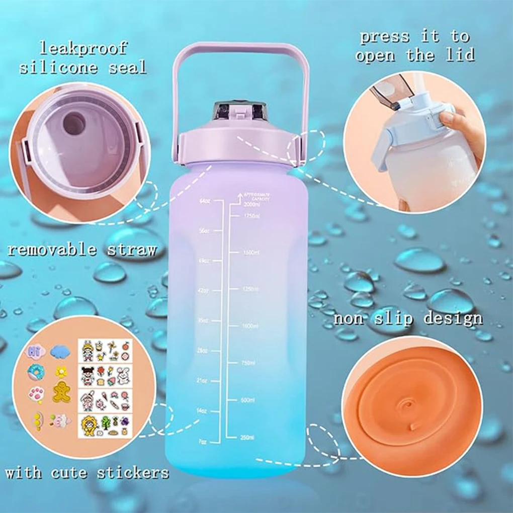 

Stay Hydrated On Go With Stylish Sports Water Bottle Outdoor Activities Plastic Fitness Sport Bottle colorful