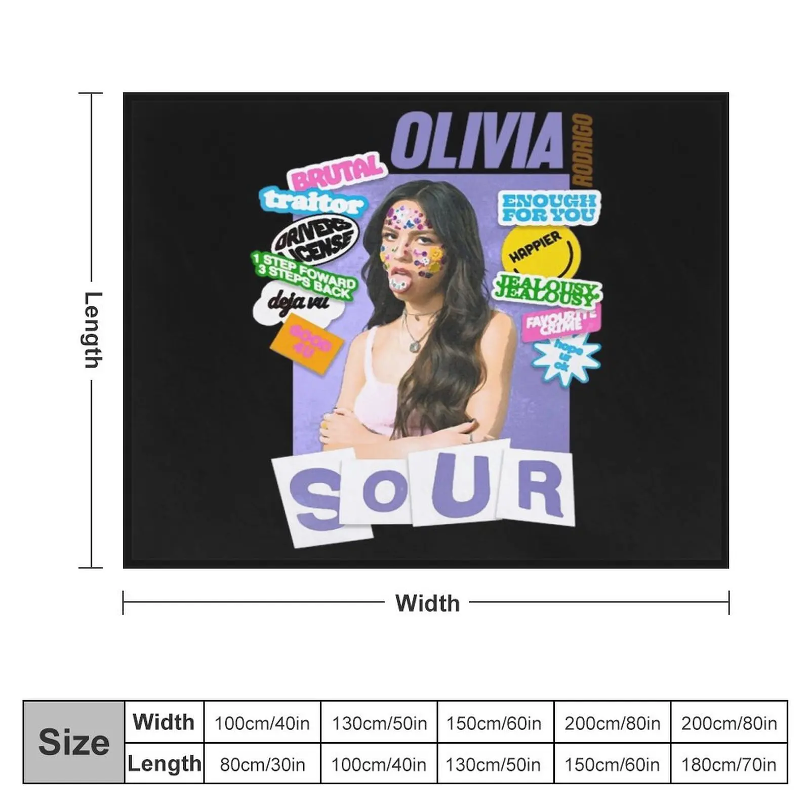 Sour Olivia Art Design Throw Blanket decorative Comforter Sofa Throw Blankets