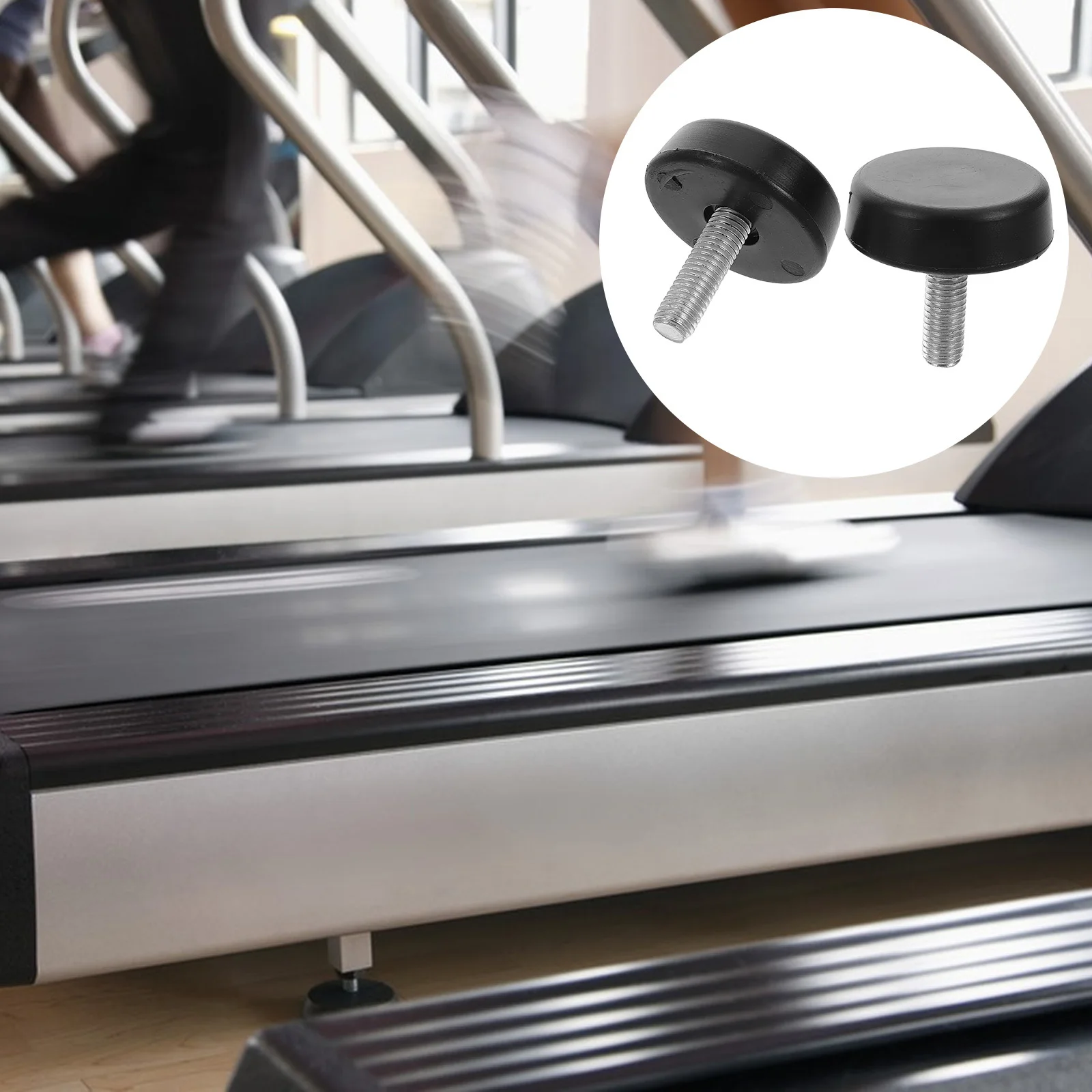 

4Pcs Universal Adjustable Feet for Treadmills and Workout Machines Non-Slip Support for Stable Performance on Uneven Surfaces