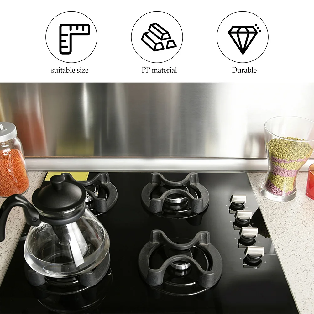 6 قطعة مقبض موقد غاز يغطي ارتفاع درجة الحرارة مقاومة حماة السلامة لفرن المطبخ شواء الحرس الطفل برهان موقد يغطي