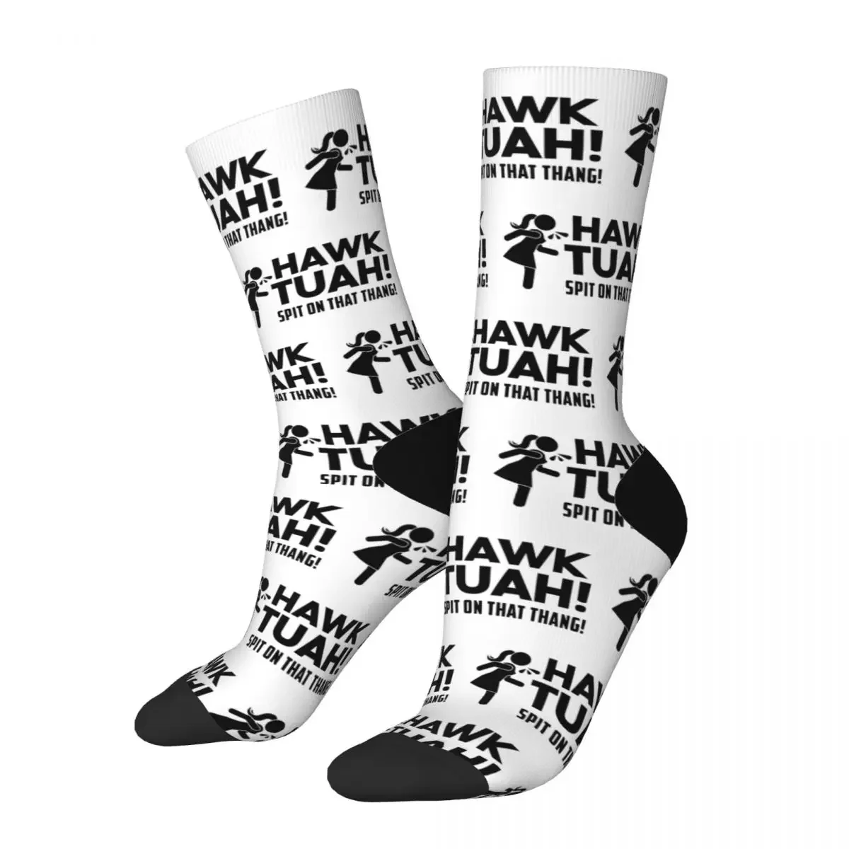 

Fashion Men's Socks Casual HAWK TUAH Sock Spit on that Thang Meme Sport Women's Socks Spring Summer Autumn Winter