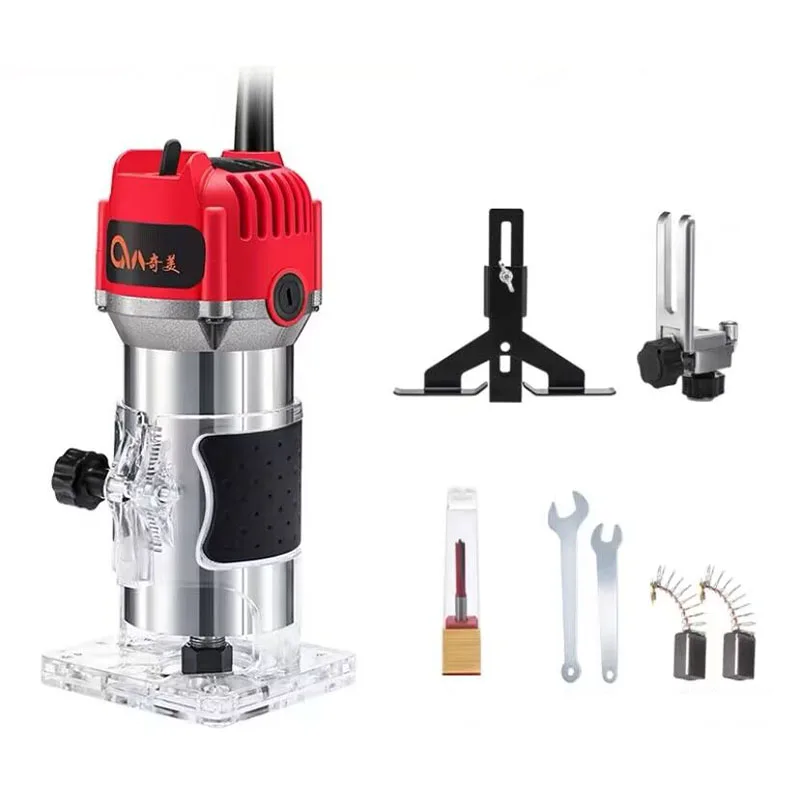 860W 35000RPM Wood Router Machine Woodworking Electric Trimmer 1/4 Inch Wood Carving Milling Cutting Tools Carpenter Power Tools