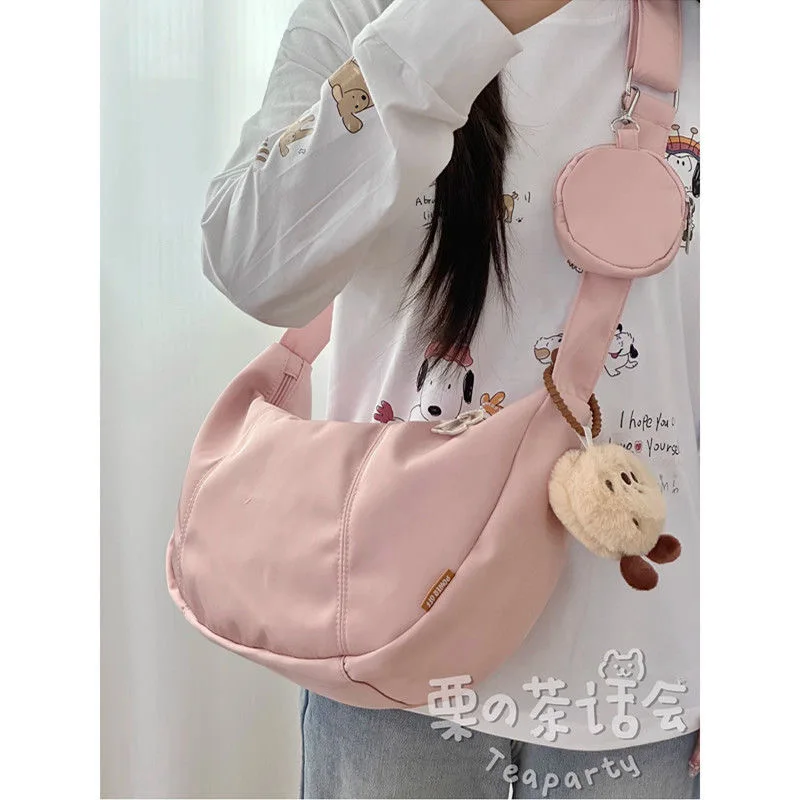 

Candy Color Big Nylon Bag Women Ulzzang Korean Fashion Hobos Girls With Purse Handbags Ladies Crossbody Bags Women Shoulder Bag