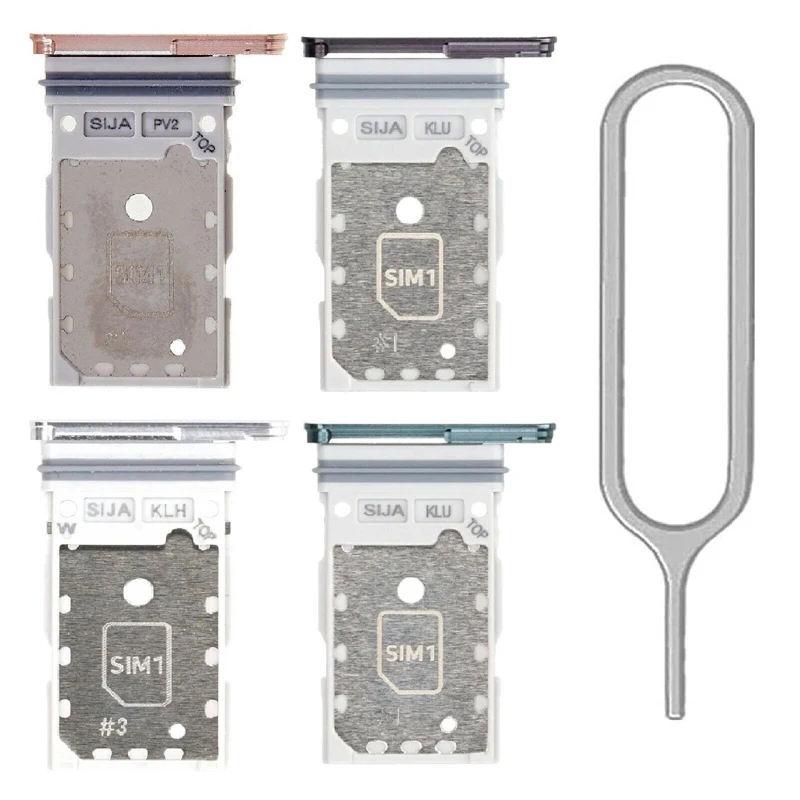 Bandeja para tarjeta SIM nueva para Samsung Galaxy S22 S22+ S901 S906, ranura para chip, soporte, piezas, SIM simple o doble, negro 5