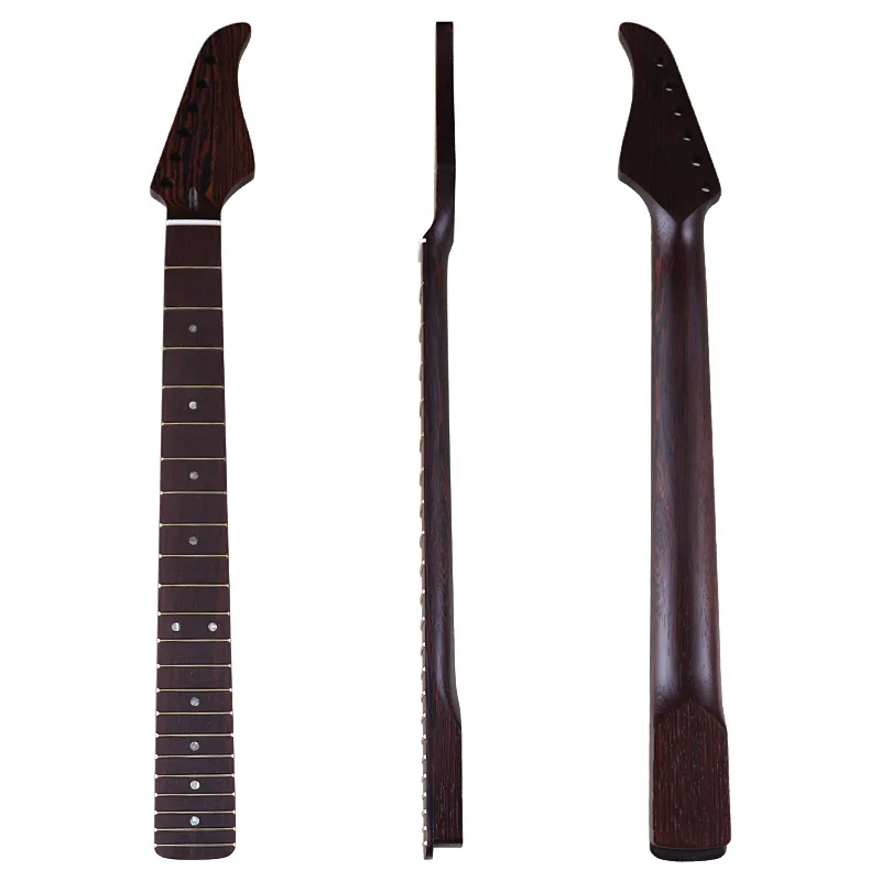 

DIY modification of 22 fret chicken wing wooden neck for electric guitar