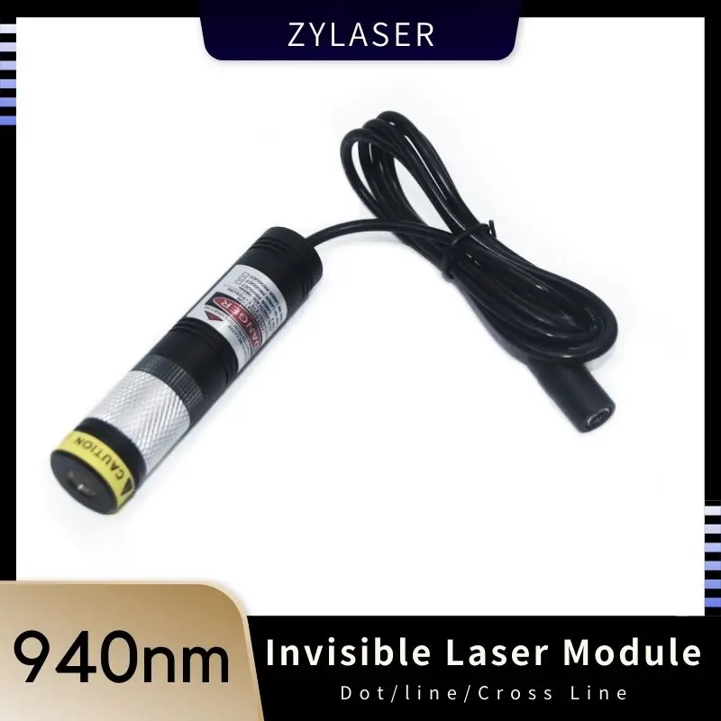 Modul Laser IR inframerah 940nm garis/garis/silang tahan air dapat fokus Laser tak terlihat (gratis dengan braket dan adaptor)