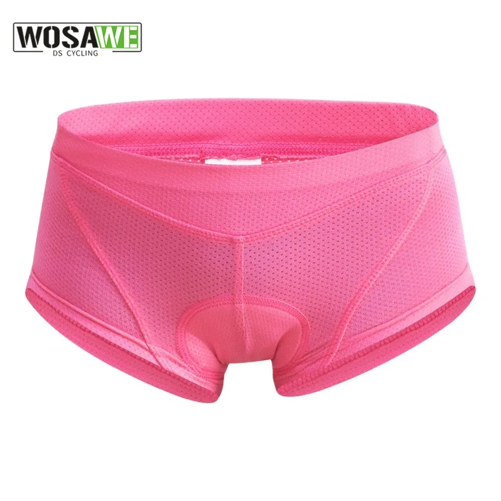 WOSAWE Women Cycling Underwear Sports Pattern Shorts Tight Bicycle Shorts gel MTB Female Shorts Riding Bike Underpants