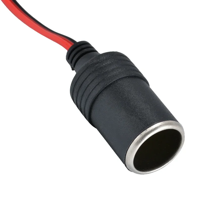 1PCS 12V  Power Car Cigarette Lighter Female To Alligator Clip Extension Connector To Terminal Clip-on Battery Adapter