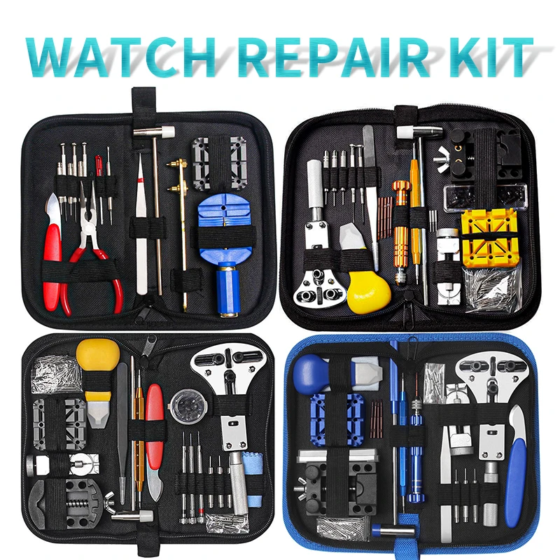 

Watch Repair Tool Kit Watch Link Pin Remover Shell Opener Spring Bar Remover Watch Battery Replacement Strap Needle Set